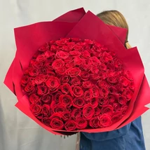Premium Vörös Rózsacsokor 100 szál