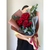 Vörös Rózsacsokor 3 száltól