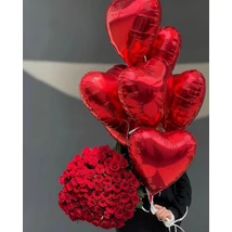 Prémium Vörös Rózsacsokor "Heart" Prémium Vörös Rózsacsokor "Heart"