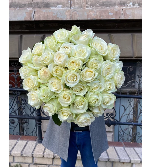 Fehér Rózsacsokor 40 szál