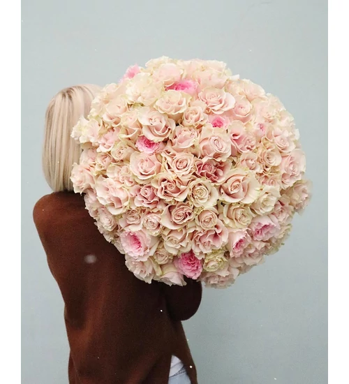 Rózsaszín Rózsacsokor 100 szál